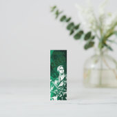 雑呂三刀一枚扇風機の緑のしおり スキニー名刺 (スタンド正面)