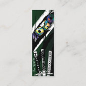 雑呂三刀一枚扇風機の緑のしおり スキニー名刺 (裏面)