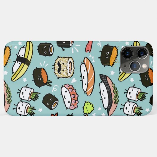 雑多なかわいいズスシキャラクターがかわいいおもしろい Case-Mate iPhoneケース (裏面(横))