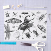 雑多なバグ黒と灰色 薄葉紙 (クラフト)