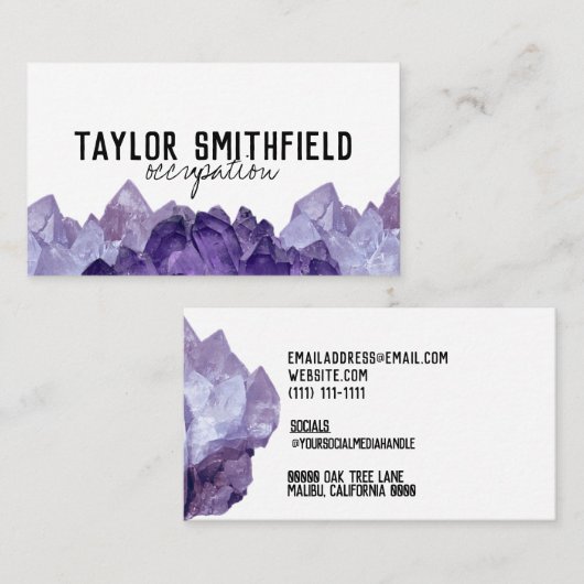 雑多な宝石の名刺 名刺 (正面/裏面)