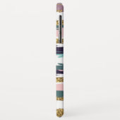 雑多な水色の金ゴールドストライプグリッターアクセント Case-Mate iPhoneケース (裏面/左)