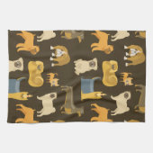 雑多な犬の壁紙 キッチンタオル (横)