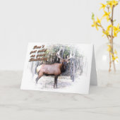 雑木林のオオシカ カード (黄色い花)