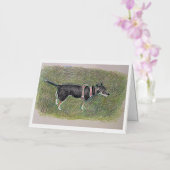 雑種のサンディ挨拶カード 箔グリーティングカード (蘭)