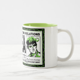 雑種の地球HEAのバッジのマグ ツートーンマグカップ