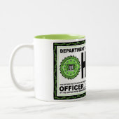 雑種の地球HEAのバッジのマグ ツートーンマグカップ (左)