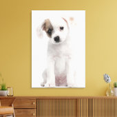 雑種の子犬（2ヶ月） キャンバスプリント (インサイチュ (リビング))