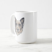 雑種の犬のマグ | 15 oz コーヒーマグカップ (正面左)