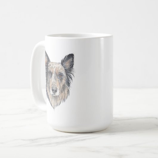 雑種の犬のマグ | 15 oz コーヒーマグカップ (正面左)