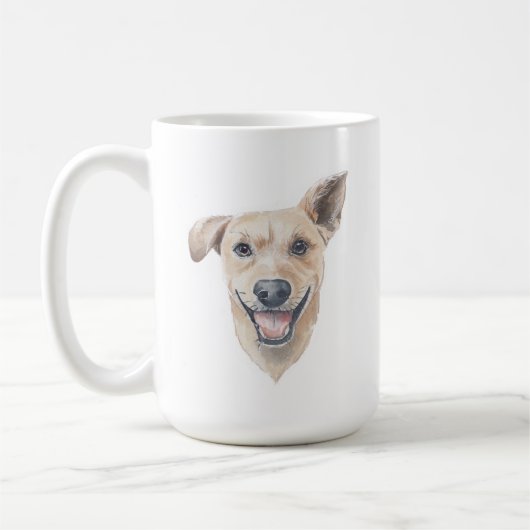雑種の犬のマグ | 15 oz コーヒーマグカップ (左)