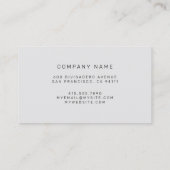 雑種エレガントフローラ – 動物 名刺 (裏面)