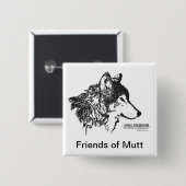 雑種犬ボタンの友人 缶バッジ (正面&裏面)