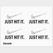 雑草おもしろい、雑草の愛好家のステッカー、ちょうどヒット 長方形シール (シート)