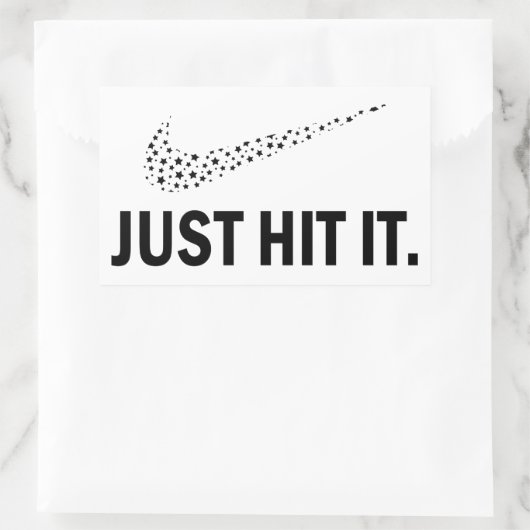 雑草おもしろい、雑草の愛好家のステッカー、ちょうどヒット 長方形シール (バッグ)