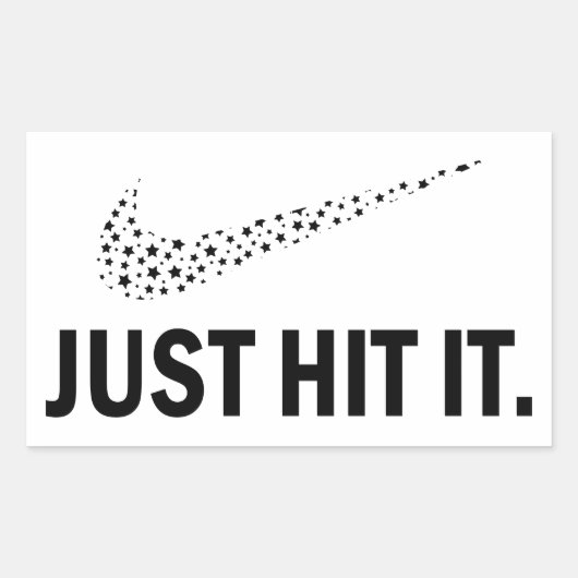 雑草おもしろい、雑草の愛好家のステッカー、ちょうどヒット 長方形シール (正面)