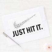 雑草おもしろい、雑草の愛好家のステッカー、ちょうどヒット 長方形シール (封筒)