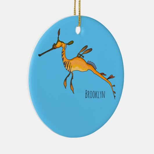 雑草だらけの海賊版の漫画イラストレーション セラミックオーナメント (右)