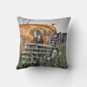 雑草の中の車 クッション (裏面)