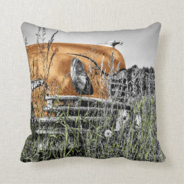 雑草の中の車 クッション
