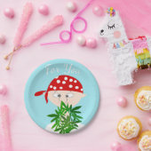 雑草の花束を持つ若い男パーソナライズされた ペーパープレート (パーティー)