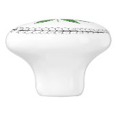 雑草の葉の木の渦巻きトリムパーソナライズされた セラミックノブ (側面)