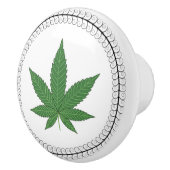 雑草の葉の木の渦巻きトリムパーソナライズされた セラミックノブ (右)