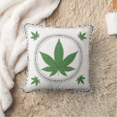 雑草の葉の木の渦巻きトリム クッション (ブランケット)