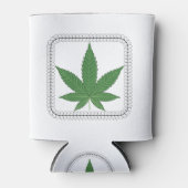 雑草の葉の木の渦巻きトリム 缶クーラー (正面)