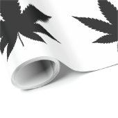 雑草の葉シルエット ラッピングペーパー (ロールコーナー)