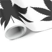 雑草の葉シルエット ラッピングペーパー (ロールコーナー)