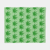 雑草の葉毛布 フリースブランケット (正面(横))