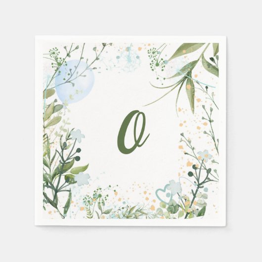 雑草みたいに成長し、少年はパーソナライズされ、 スタンダードカクテルナプキン (正面)