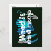 雑草を刈って園芸のおもしろい庭師パンを刈る ポストカード (正面/裏面)