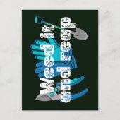 雑草を刈って園芸のおもしろい庭師パンを刈る ポストカード (正面)