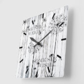 雑草を見る人もいる スクエア壁時計 (傾斜)