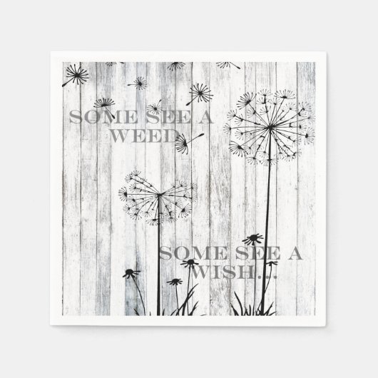 雑草を見る人もいる スタンダードカクテルナプキン (正面)