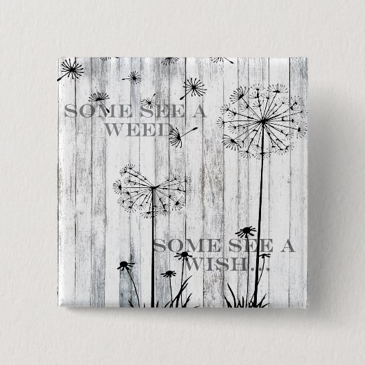 雑草を見る人もいる 缶バッジ (正面)