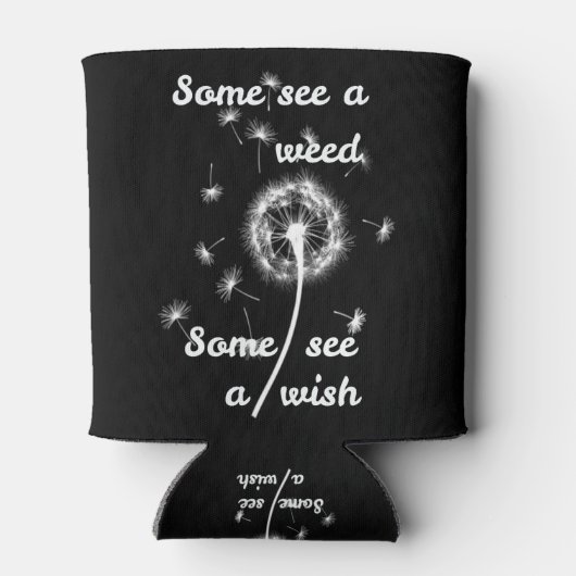 雑草を見る人もいれば、願いが冷やすのを見る人もいる 缶クーラー (裏面)