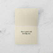 雑草クールのおもしろい誕生日に古いダンプトラック カード (内部)