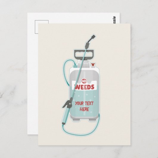 雑草スプレー庭園のメンテナンス ポストカード (正面/裏面)