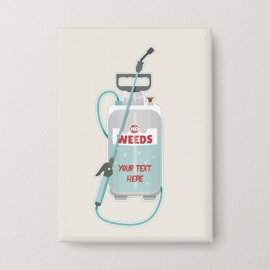 雑草スプレー庭園のメンテナンス 缶バッジ (正面)