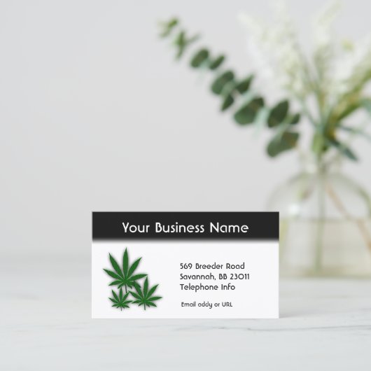 雑草取引両面 名刺 (スタンド正面)