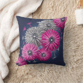 雑草忘れグレーピンクブルータンポポ クッション (ブランケット)