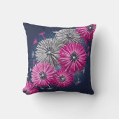 雑草忘れグレーピンクブルータンポポ クッション (正面)