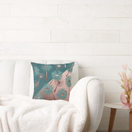 雑草忘れ:ターコイズ銅製タンポポ クッション