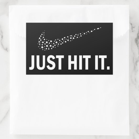 雑草愛好家のステッカー、ちょうどそれをヒット 長方形シール (バッグ)