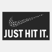 雑草愛好家のステッカー、ちょうどそれをヒット 長方形シール (正面)