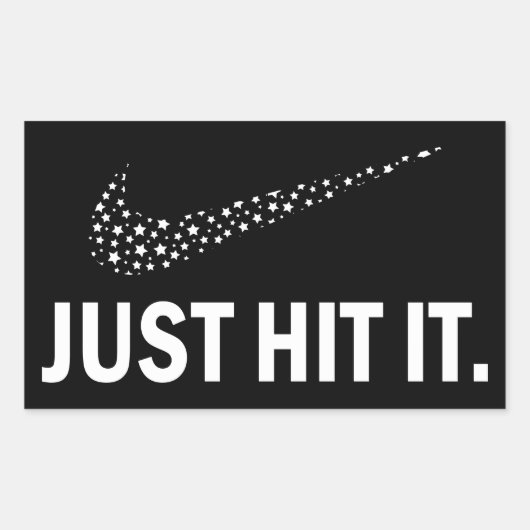 雑草愛好家のステッカー、ちょうどそれをヒット 長方形シール (正面)