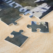 雑草素晴らしの芸術の中の青いアオサギ ジグソーパズル (側面)